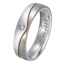 Brushed and Polished Comfort Fit Wedding Ring